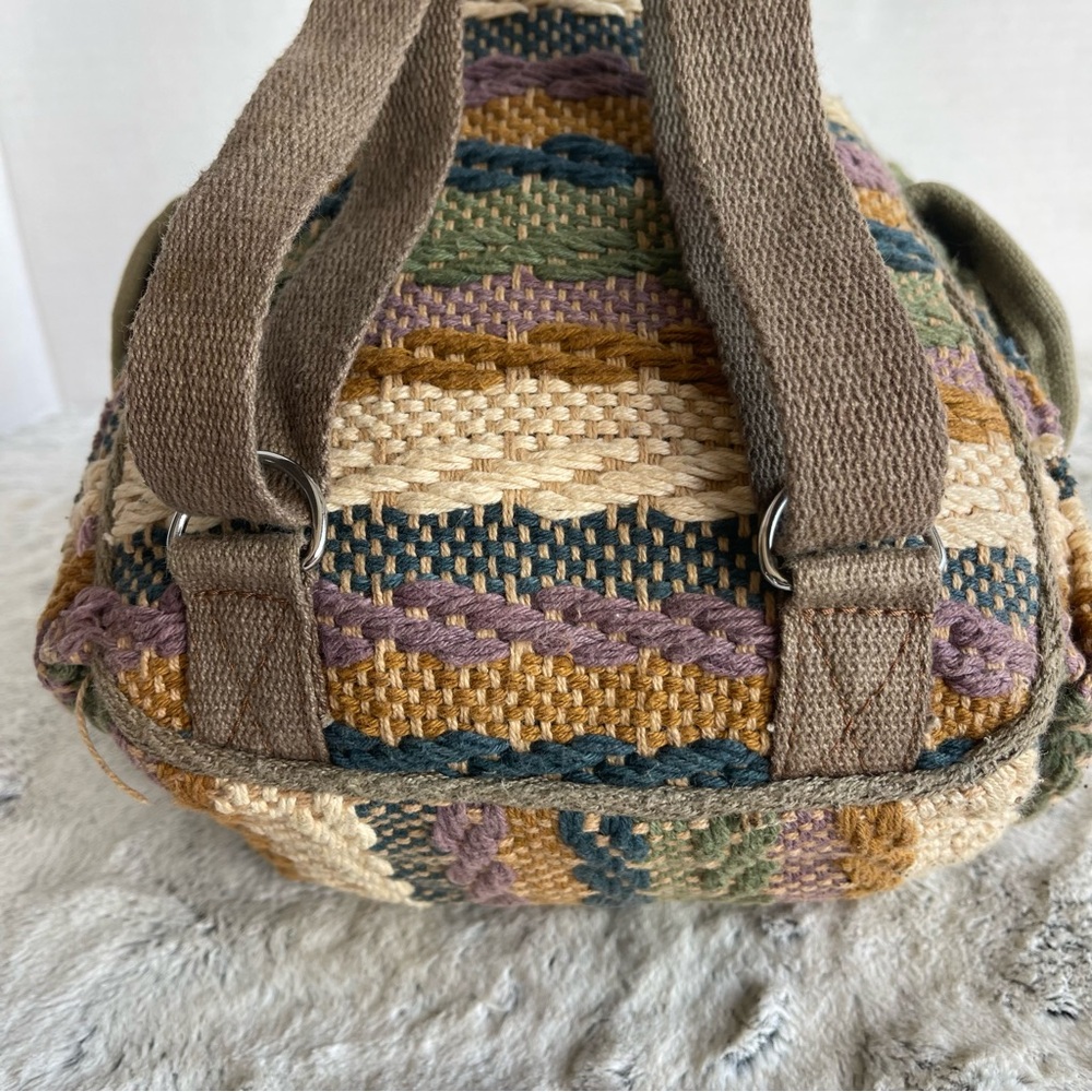 Multicolor Woven  Small Backpack - Picture 7 of 15